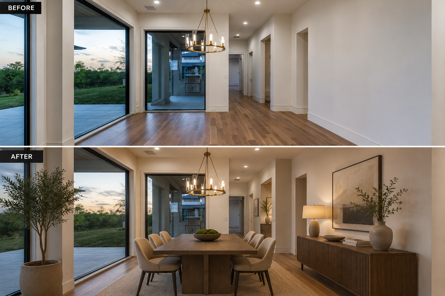 Dining room design transformation