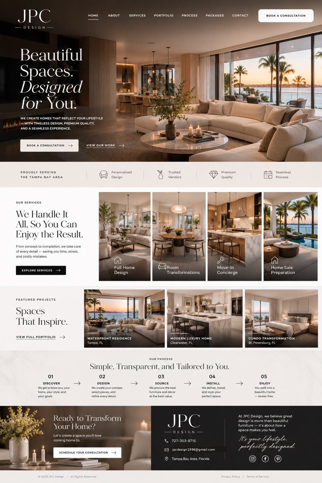 JPC Design luxury interior design website